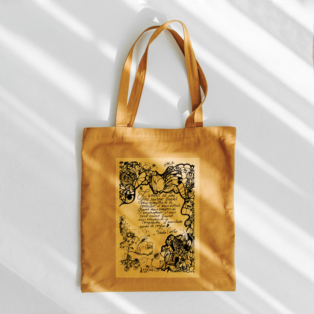 Mandala Bird Graphiste Marmande Citation Tote Bag