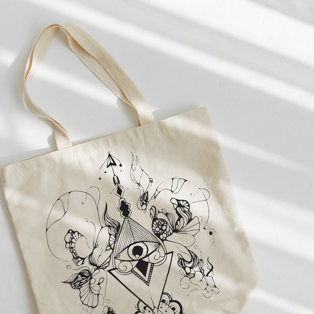 Mandala Bird Graphiste Marmande Illu Lovetotem Tote Bag