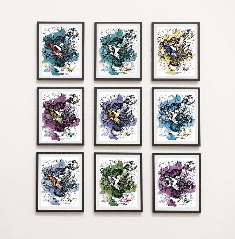 Mandala Bird Graphiste Marmande Illustration Bird Declinaisons Infographies